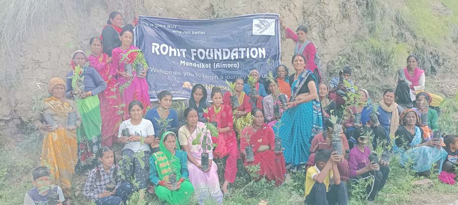 गांव नावली में वृक्षारोपण कार्यक्रम